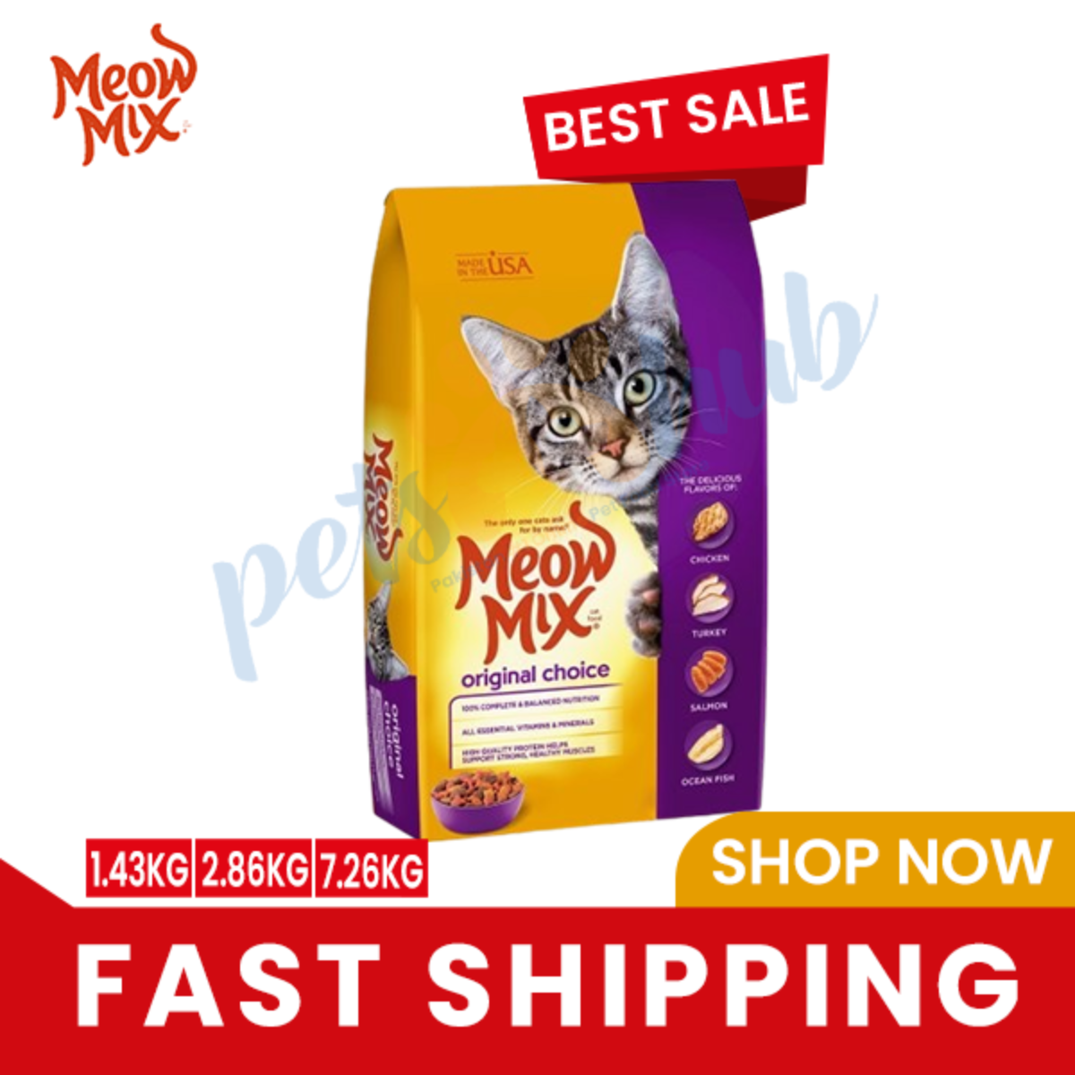 Meow Mix Original Choice Dry Cat Food Price in Pakistan Petshub.pk