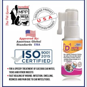 D-Mite for Cat and Dog Ear mites, ticks and other insects