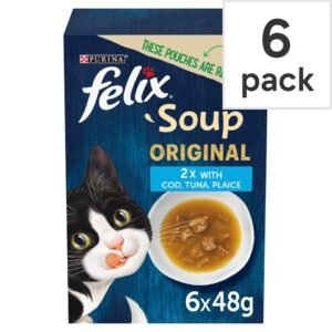 Felix Soup Tender Strips with Cod, Tuna and Plaice Wet Cat Food