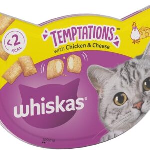 Whiskas Temptations Chicken & Cheese Cat Treats 60G