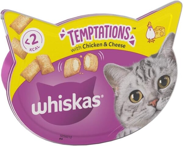 Whiskas Temptations Chicken & Cheese Cat Treats 60G