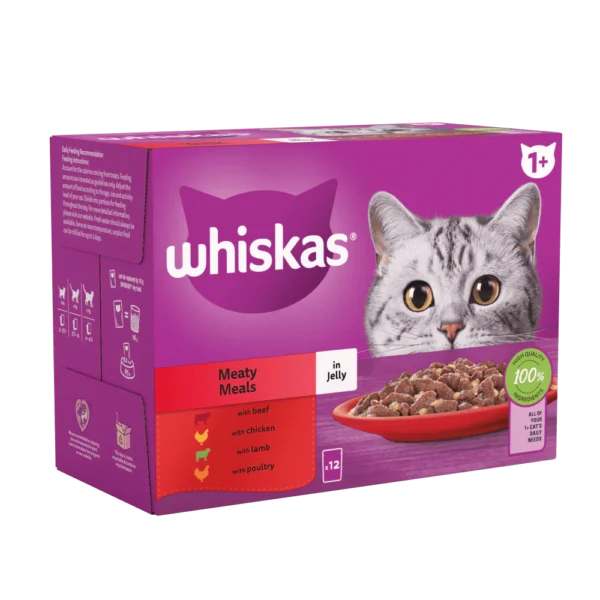 Whiskas 1+ Meaty Meals in in Jelly Adult Wet Cat Food