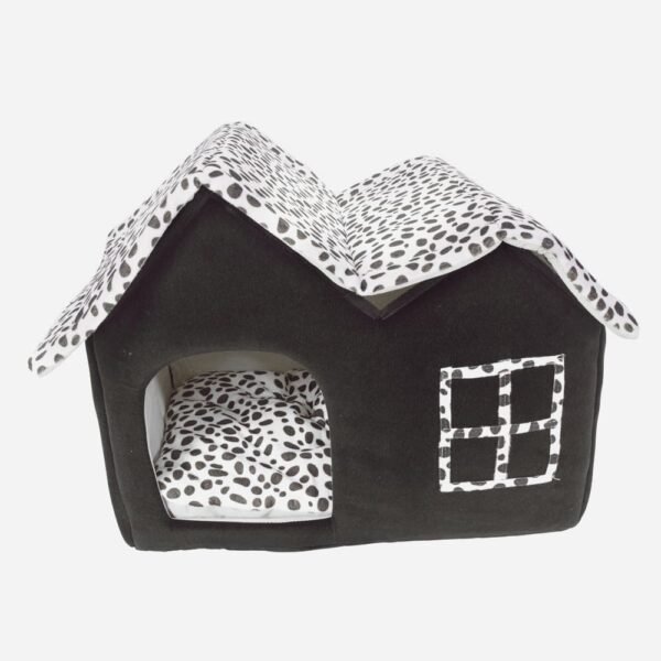 Double Hut Cat and Puppies House