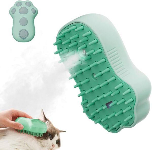 Steamer Grooming Brush Paw Shaped with Light for Cats and Dogs